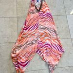 Soaked Orange/Pink Neon Patterned Beach Coverup Sz S/M Pink Photo 0