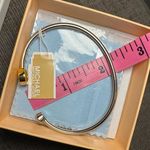 Michael Kors Open Cuff Bracelet MKJX0096A931 Silver Tone Bangle Logo & Crystal Photo 5