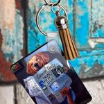 Handmade Dog On Toilet Reading Paper Keychain Purse Backpack Accessory New Photo 0