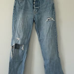 ANINE BING Olsen High Rise Button Fly Relaxed Fit Straight Leg Jeans 26 Photo 0