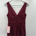 Birdy Grey  Lianna Knot Front Sleeveless Bridesmaid Dress in Cabernet Size XS NWT Photo 6
