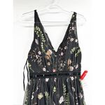 Mac Duggal 12282 Black Floral Embroidered Tulle V-Neck Gown 4 NWT Photo 3