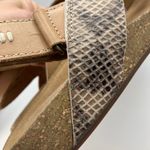 Clarks Artisan Perri Dunes Taupe Snake Leather Criss Cross Sandals Women's 8.5M Photo 11