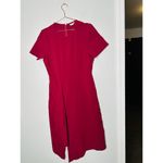 Shoshanna  Maroon Red Stretch Sheath Form Fitting Ralph Mini Dress Size 10 Photo 2