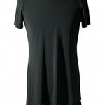 Michael Kors  Black T-Shirt Dress Pleated Hem Size M NWT Photo 0