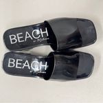 Matisse Beach Black Rubber Slides Chunky Heel Womens 9 Sandal Casual Beachy Shoe Photo 2