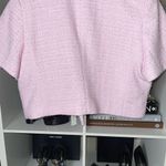 EXPRESS  Tweed Cropped Short Sleeve Blazer in Souvenir Pink Photo 11