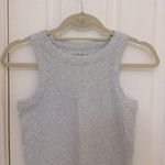 Loft  Ribbed Tank Top in Heather Grey Photo 2