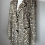 CAbi Pastime Blazer Jacket Multicolor Plaid Stretchy Rayon Blend Women's Size 0 Photo 1