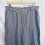 Love Tree Black high Waisted Linen Blend Straight Leg Ankle Crop Pants large Photo 1