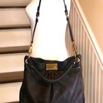 Marc Jacobs Black Tumbled Leather Top Handle Crossbody Women’s Workwear Satchel Photo 1