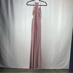 NWT DB Studio V Neck Draped Jersey Slit Maxi Dress in Dusty Rose Size 0 Pink Photo 3