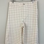 Madewell Faded Rust Slim Emmett Wide-Leg Full-Length Pants in Windowpane Size 30 Photo 4