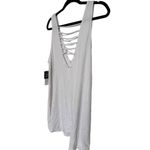 SALT + COVE Knit Plunge Strappy Swim Beach Coverup Dress White NWT Womens XL Photo 1