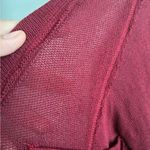 VICI Burgundy Capitol Reef V-Neck Sweatshirt Top S Photo 8