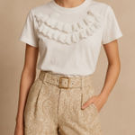 Zimmermann  EMBROIDERED RUFFLE T-SHIRT Photo 0