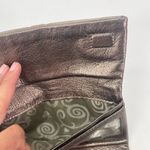 Brighton  Nolita Wallet Silver Metallic Shimmer Trifold Magnetic Coin Pocket Boho Photo 4