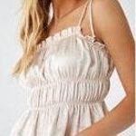 NWT! Satin Ruffle Trim Cami Size M Photo 0