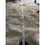 Maeve Anthropologie Sheer Lace Blouse Womens 4 Embroidery Split Tulip Back Ivory Photo 6