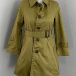 Ropé Picnic Green Belted Trench Coat Size 38/Small Green Photo 0