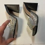 Schutz  Heel Lizah Crystal Vinyl Sandal Mule Slip On in Black Sz 8.5 NWOB *flaws* Photo 7