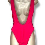 Aerie  Pink High Cut Scoop One Piece Swimsuit Size Large Photo 5