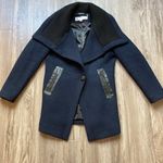 Trina Turk Wool Blend Navy Blue Single Breast Peacoat Size 10 Photo 1