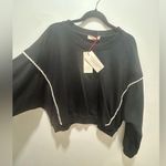 Socialite black pearl detail sweater crew neck pullover oversize Size Medium New Photo 4