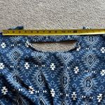 Pink Rose Women’s Blue Aztec Bohemian Print Pocket Short Sleeve Mini Dress Small Photo 10