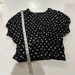 Urban Outfitters  Black & White Boho Polka Dot Print Button Back‎ Blouse Size M Photo 6