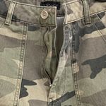 Topshop SZ 2 Camo Jeans High-Rise Green Button-Flap Pockets Wide-Leg Zip-Fly Photo 7