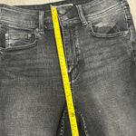 Free People  WE THE FREE DISTRESSED RAW HEM BLACK DOUBLE BUTTON JEANS Photo 7