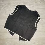 Vintage Joan steele knit crochet sleeveless floral sweater vest shirt large Red Photo 5