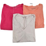 Eileen Fisher  bundle/ lot 3 100% organic cotton short sleeve t-shirts size small Photo 0