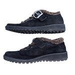 Stuart Weitzman Women's Black Suede Fur Lined Ankle Boots Buckle 9 N Photo 13