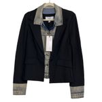 Hilary Radley Katherine Barclay NWT Mixed Media Blazer Denim Insert Jacket M Photo 7