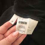 Reformation  Ribbed Puff Sleeve Mini Dress Black Small Photo 4