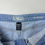 REWASH ‎ Brand Super High Rise Raw Hem Light Wash Denim Shorts 11/30 Photo 2