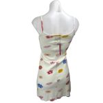 Unif NEW White Floral Knit Sleeveless Cami Camisole Mini Tank Bodycon Dress XS Photo 1
