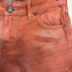 Free People ‎ Women's Shorts Washed Denim Raw Hem Pockets Burnt Orange Size 28 Photo 1