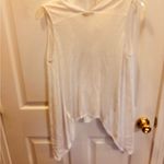 Massimo Dutti White Asymmetrical Cuffed Sleeve Tank Top Photo 1