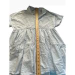 ZARA  Tiered Mini Dress Blue XS Short Sleeve Collared Button Down Tunic Top‎ Photo 4