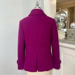 Talbots  Double Breasted Wool Pea Coat Magenta Purple Dress Coat Peacoat Size 10 Photo 8