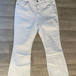 Michael Kors  white flare boot cut denim raw hem jeans sz 8 Photo 0