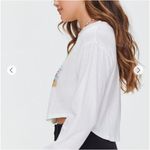 Forever 21 sz L white retro graphic cropped shirt NWT Photo 1