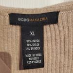 BCBGMAXAZRIA  Tan Henley Blouse Photo 1