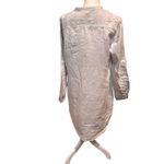 Malvin I Love Linen Tunic Dress Light Marble Gray 100% Linen Roll Tab Sleeve Size M Photo 1