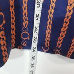 Shoshanna  Silk Chain-link Print Shift Mini Dress Short Sleeves Photo 5