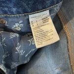 American Eagle Sz 6 Denim Stretch Mom-Jean Style Cotton Hole Distressed Jeans Photo 12