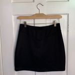Free People  Black Ponte Knit Classic Mini Skirt W-405 Sz S Photo 3